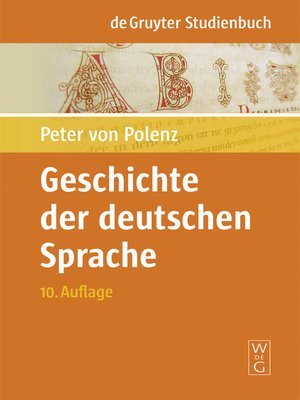 cover image of Geschichte der deutschen Sprache